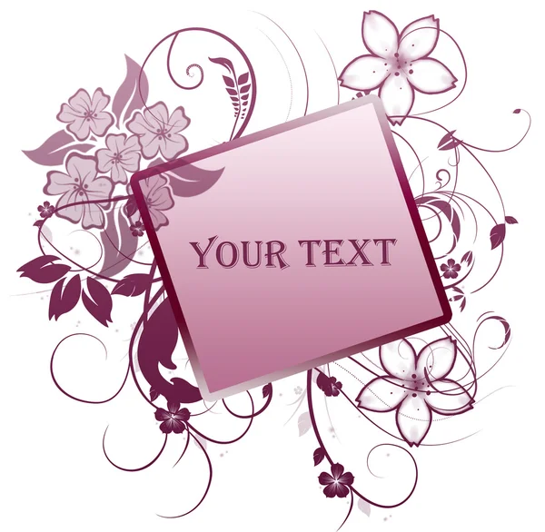 Blumenrahmen mit Platz für Text — Stockfoto