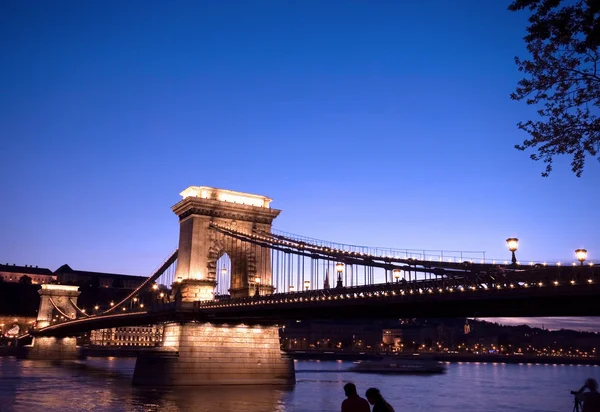 Budapeste Chain Bridge — Fotografia de Stock