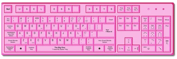 Roze toetsenbord — Stockvector