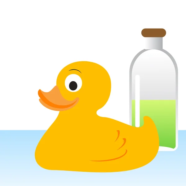 stock vector Duck bath