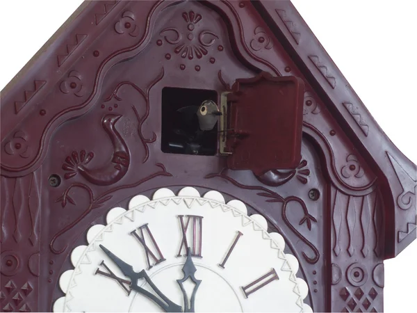 Vecchio orologio con un cuculo — Foto Stock