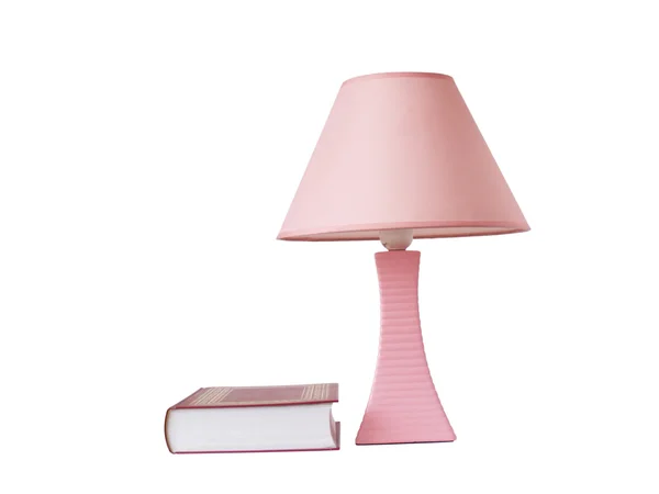 Masa lambası ve kitap — Stok fotoğraf