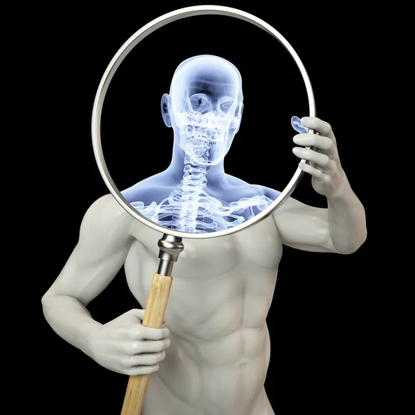 Magnifier x-ray — Stock Photo, Image