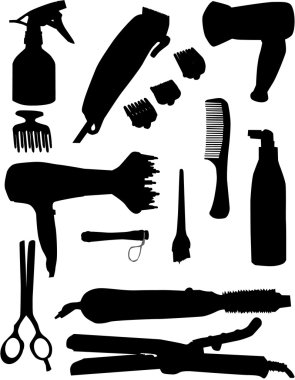 Hairdressing tools clipart