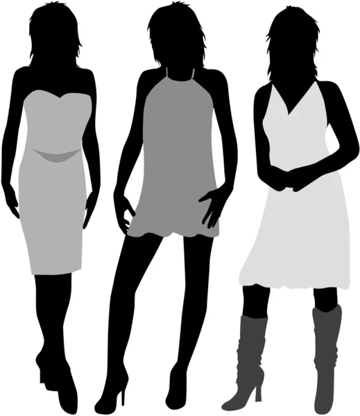 Три женщины — стоковый вектор