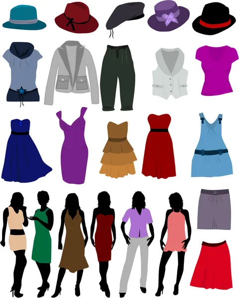 Clothes for women — Stock Vector