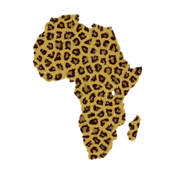 非洲大陆地图 — 图库照片