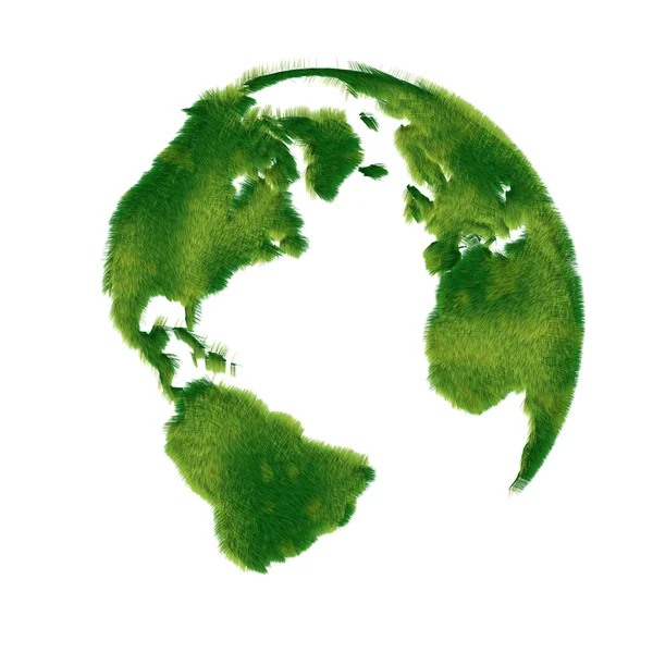 Illustration Globe recouverte d'herbe — Photo