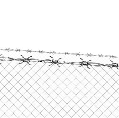 Barbed Wire Fence clipart