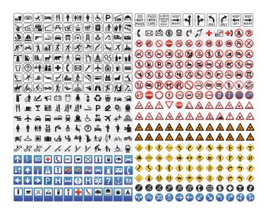 430 traffic signs collection clipart