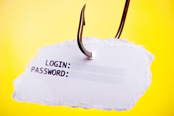 Login and pass On Hook — Stock Photo, Image