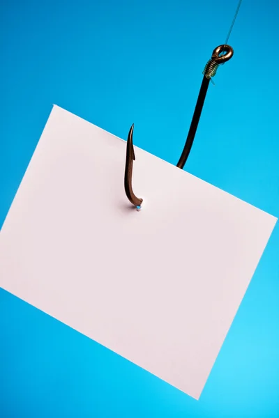Piece of paper On Hook — Stock Photo, Image
