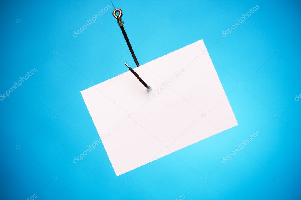Empty piece of paper On Hook
