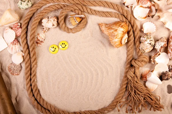 Sand, Muscheln und mehr! Beste Feiertage — Stockfoto