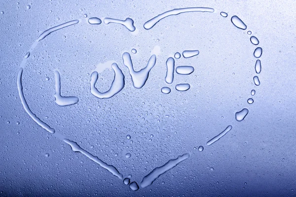 stock image Love made by water bubbles