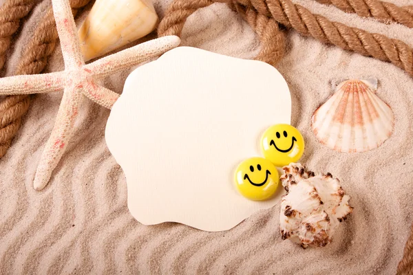 Sand, shells and more! Best Holidays ever — Stock Photo, Image