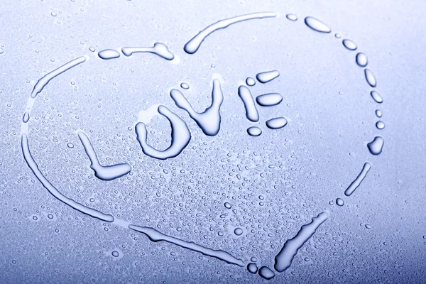 Stock image Love made by water bubbles