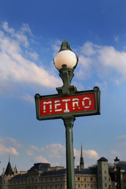 Metro sign in Paris clipart