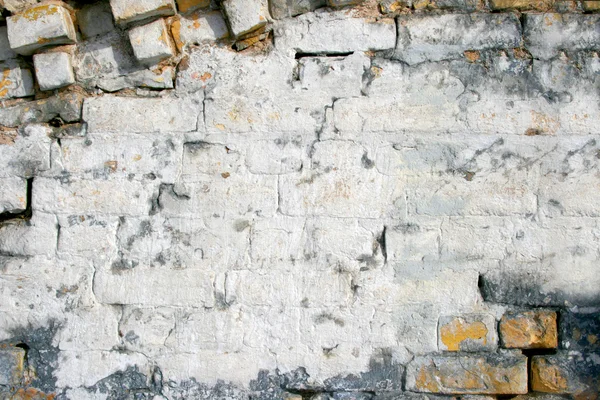 Mur de briques de craie blanche — Photo