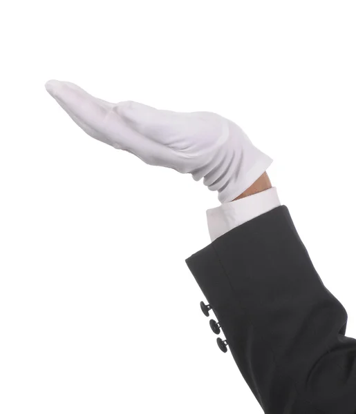 Butlers lege hand — Stockfoto