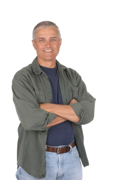 Casually Dressed Middle Aged Man — Stock Photo, Image