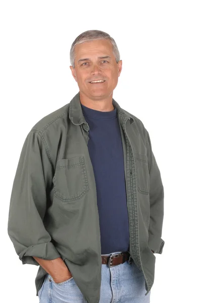 Casually Dressed Middle Aged Man — Stock Photo, Image