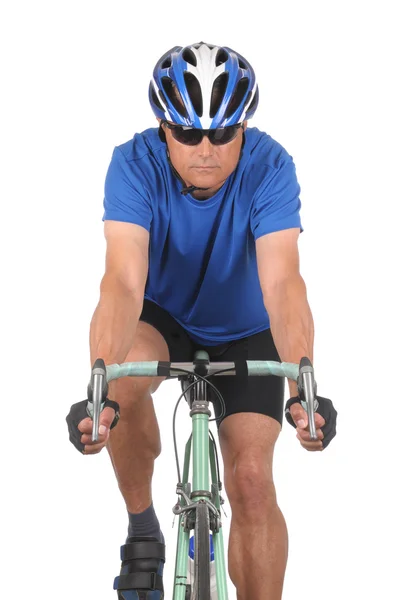 Cyclist on bike closeup — Stock Photo, Image