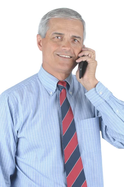 Üzletember mobiltelefonnal — Stock Fotó