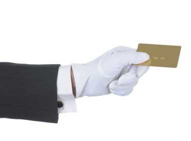 Butler with Gold Card clipart