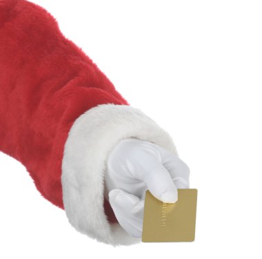 Santa Handing Gold Card clipart
