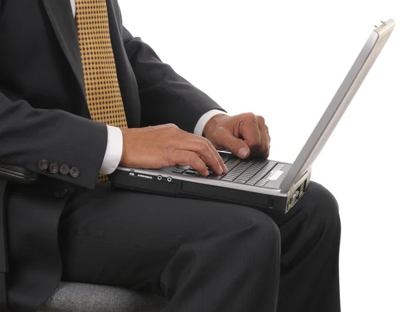 Businessman with Laptop — Stock Photo, Image