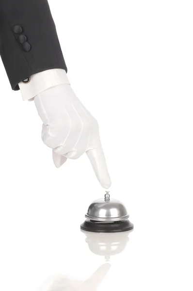 Butler Ringing Service Bell — Stock Photo, Image