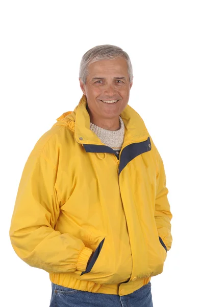 Middle aged man in anorak — Stock Photo, Image