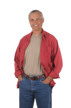 Casual middle aged man clipart