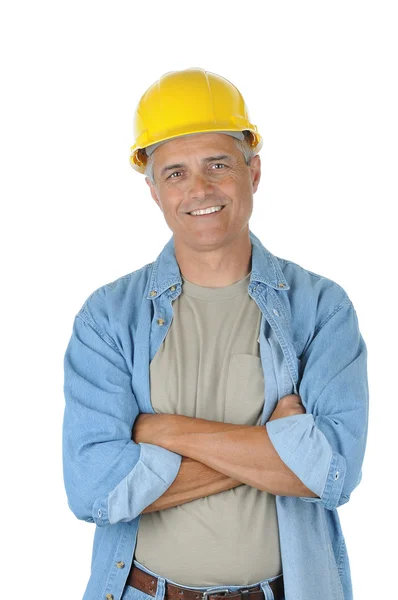 Werknemer met zijn gekruiste armen — Stockfoto