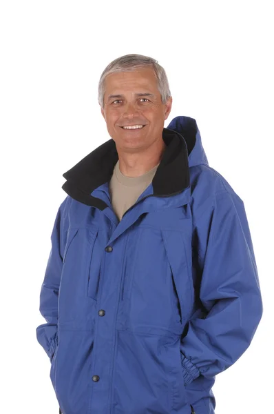 Middle aged man in anorak — Stock Photo, Image