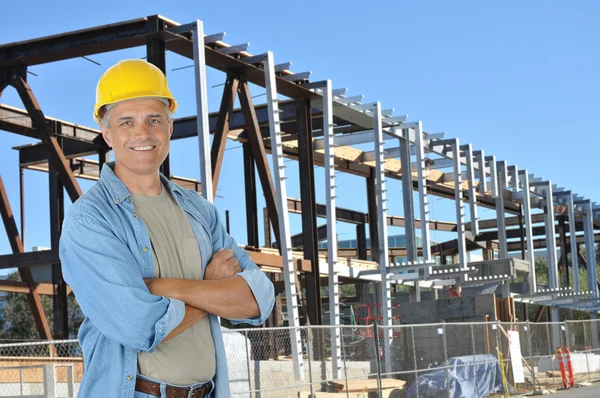 stock image Construction Worker on Job Site