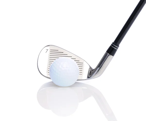 Sedm železa a golf ball — Stock fotografie