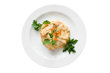 Krep yeşillik ile yakın çekim