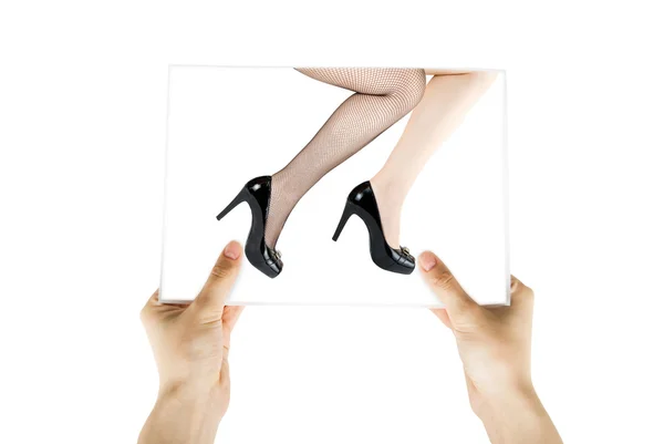 Φωτογραφία των δύο ποδιών του όμορφη γυναίκα — Φωτογραφία Αρχείου