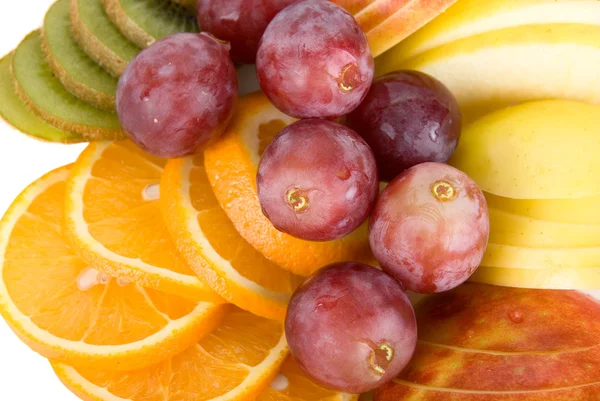 Fundo de frutos frescos saudáveis — Fotografia de Stock