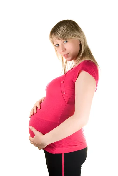 Lycklig gravid kvinna — Stockfoto