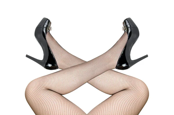 Příčná žena nohy — Stock fotografie