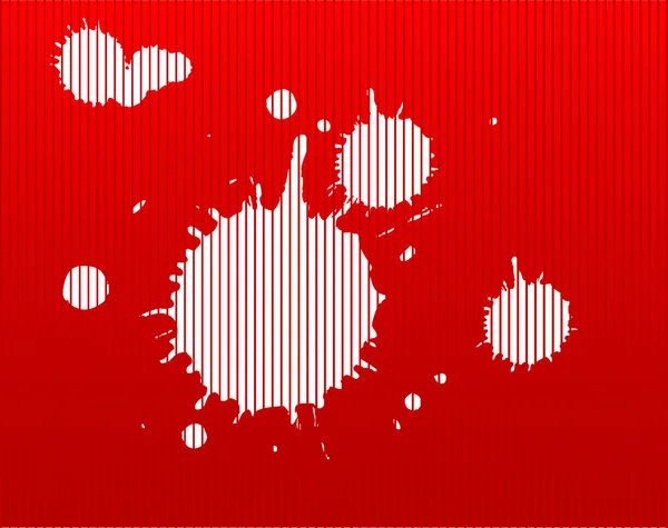 Fente sur fond rayé rouge — Image vectorielle