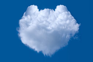 Cloud shaped heart clipart