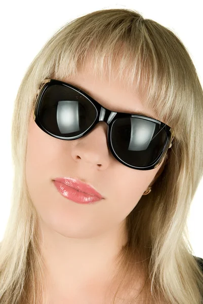 Blonde vrouw in zonnebril — Stockfoto