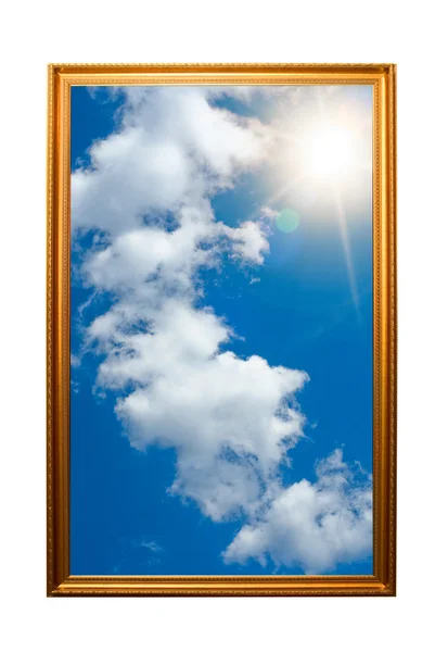 Picture at golden frame — Stock Photo, Image