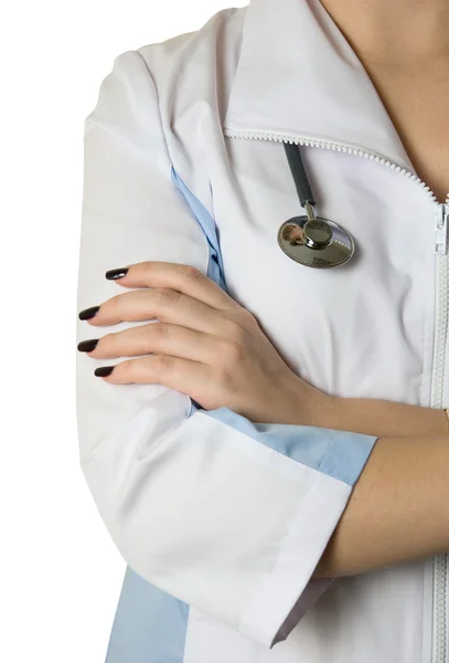 Hemşire üniforması ve stetoskop — Stok fotoğraf