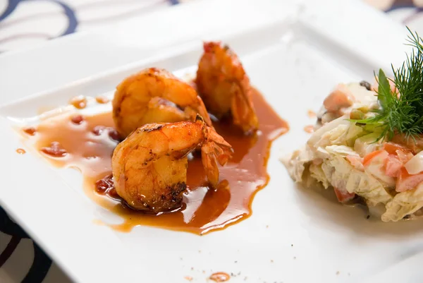 Close up of Shrimps gourmet foods — Stock Photo, Image