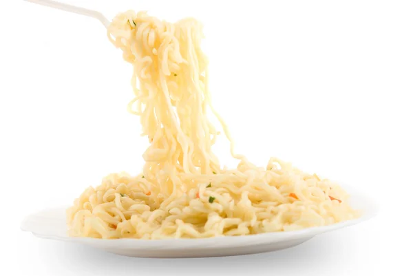 Špagety na desku — Stock fotografie